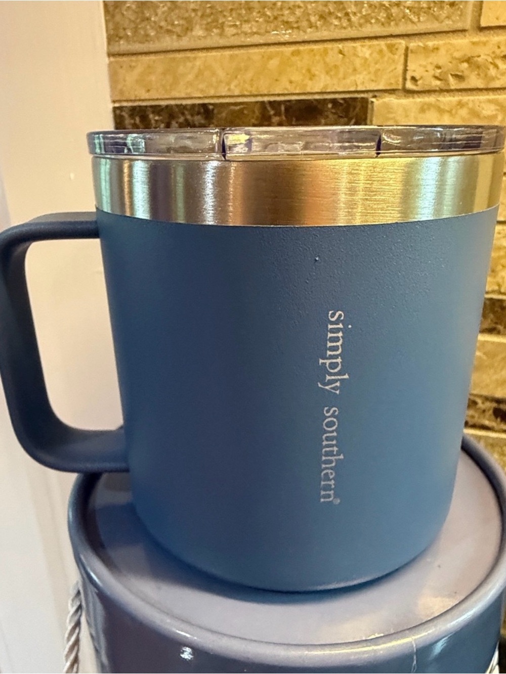 Simply Southern Navy 14oz. Hot/Cold Insulated Tumbler Mug with lid NIB